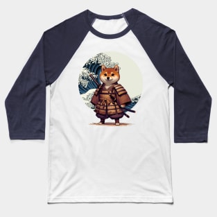 Shiba Inu Samurai Baseball T-Shirt